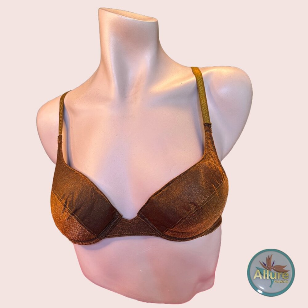 FOR PETITES - NEW FELINA SUBTLE SHIMMER BRONZE PADDED BRA